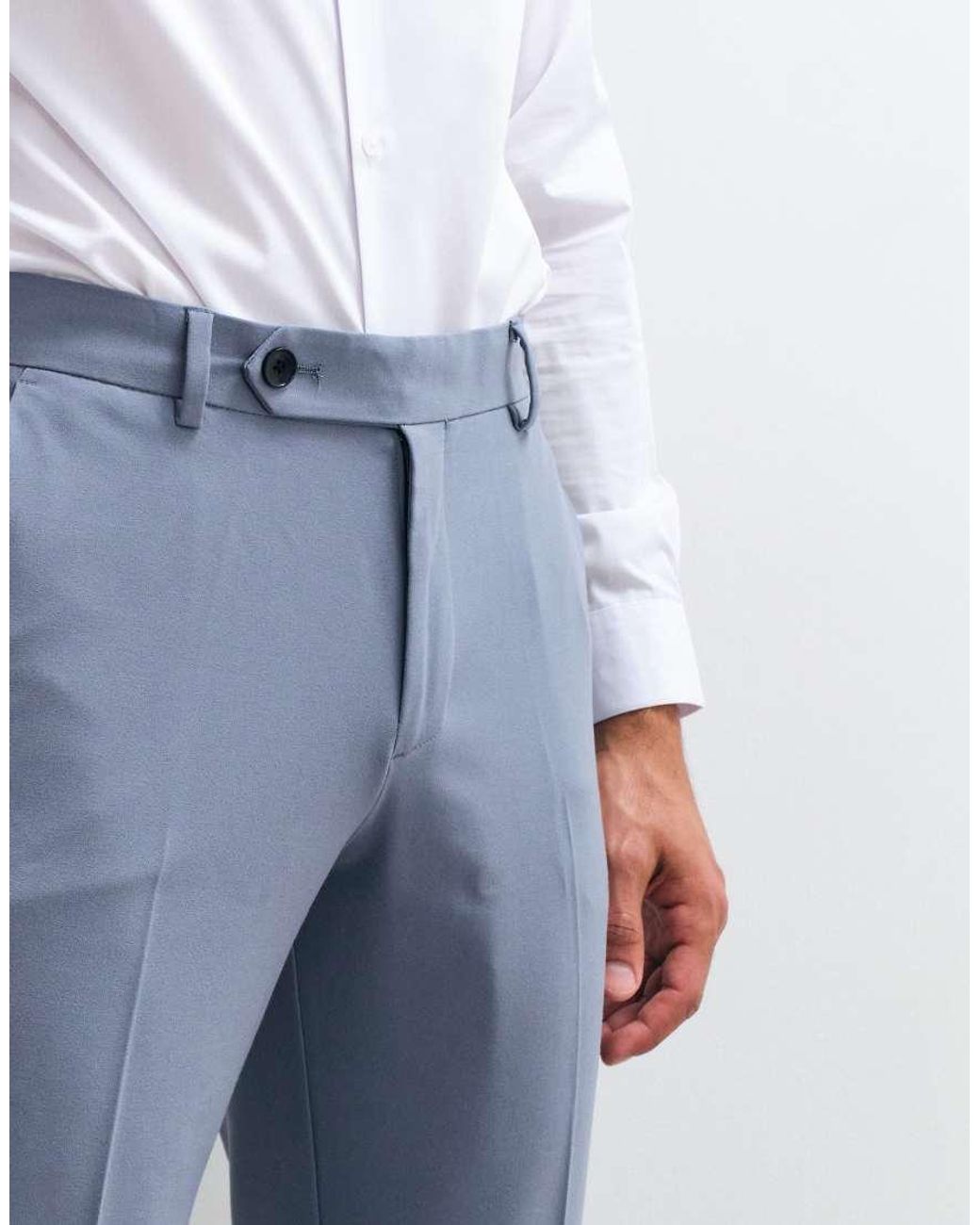 ASOS Blue Flexmaxtm Slim Suit Pants for men