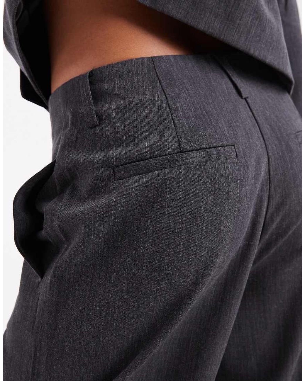 Object Black High Waist Wide Leg Trouser Co-ord
