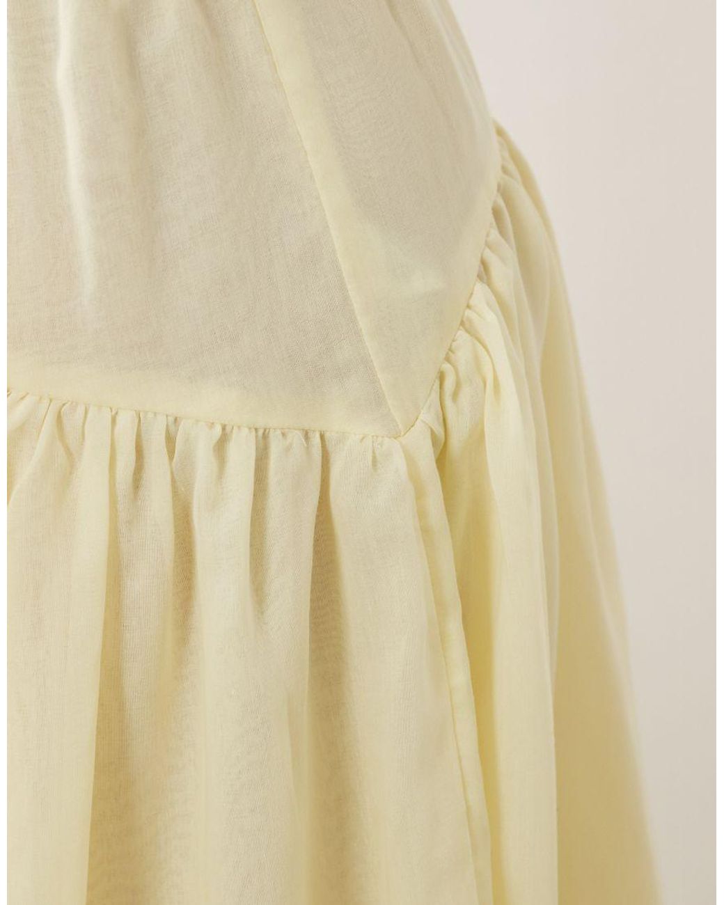 ASOS Natural Shirred Co-ord Volume Maxi Skirt