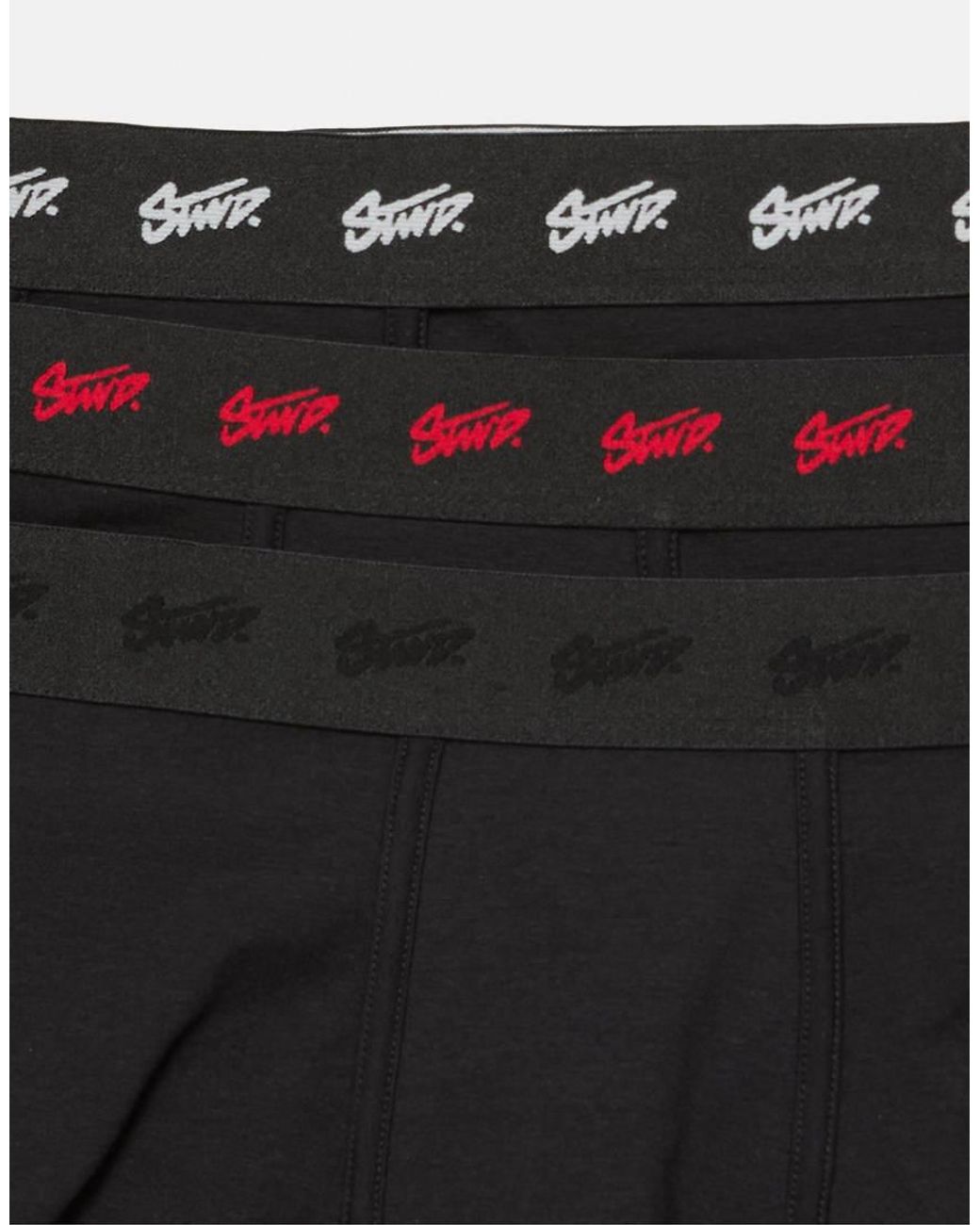 Pull&Bear Black Pack Of 3 Boxers With Small Logo for men