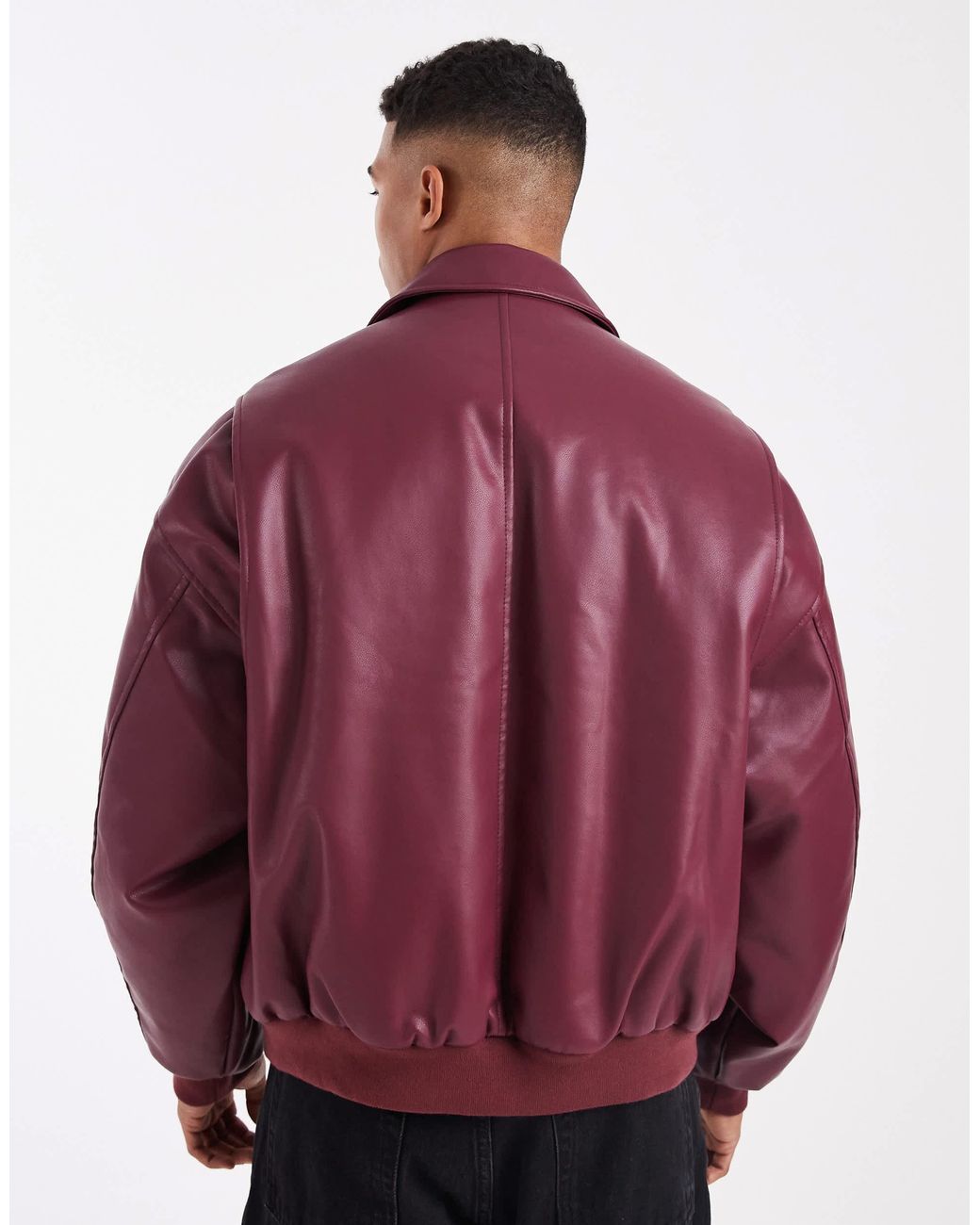ASOS – oversize-bomberjacke in Red für Herren