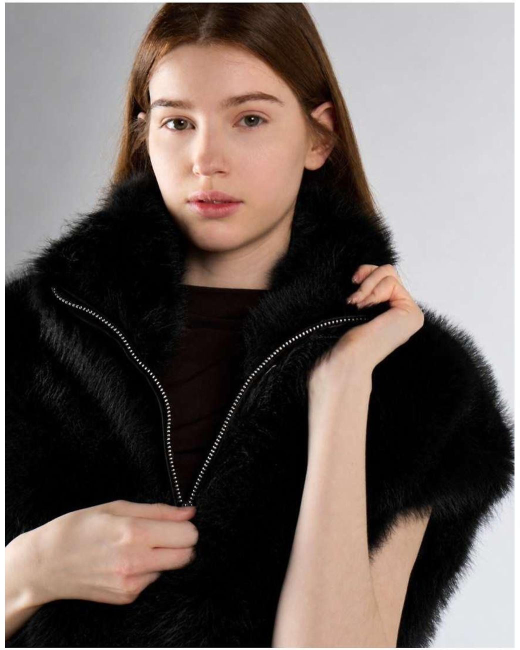 Glamorous Black Luxe Faux Fur Gilet