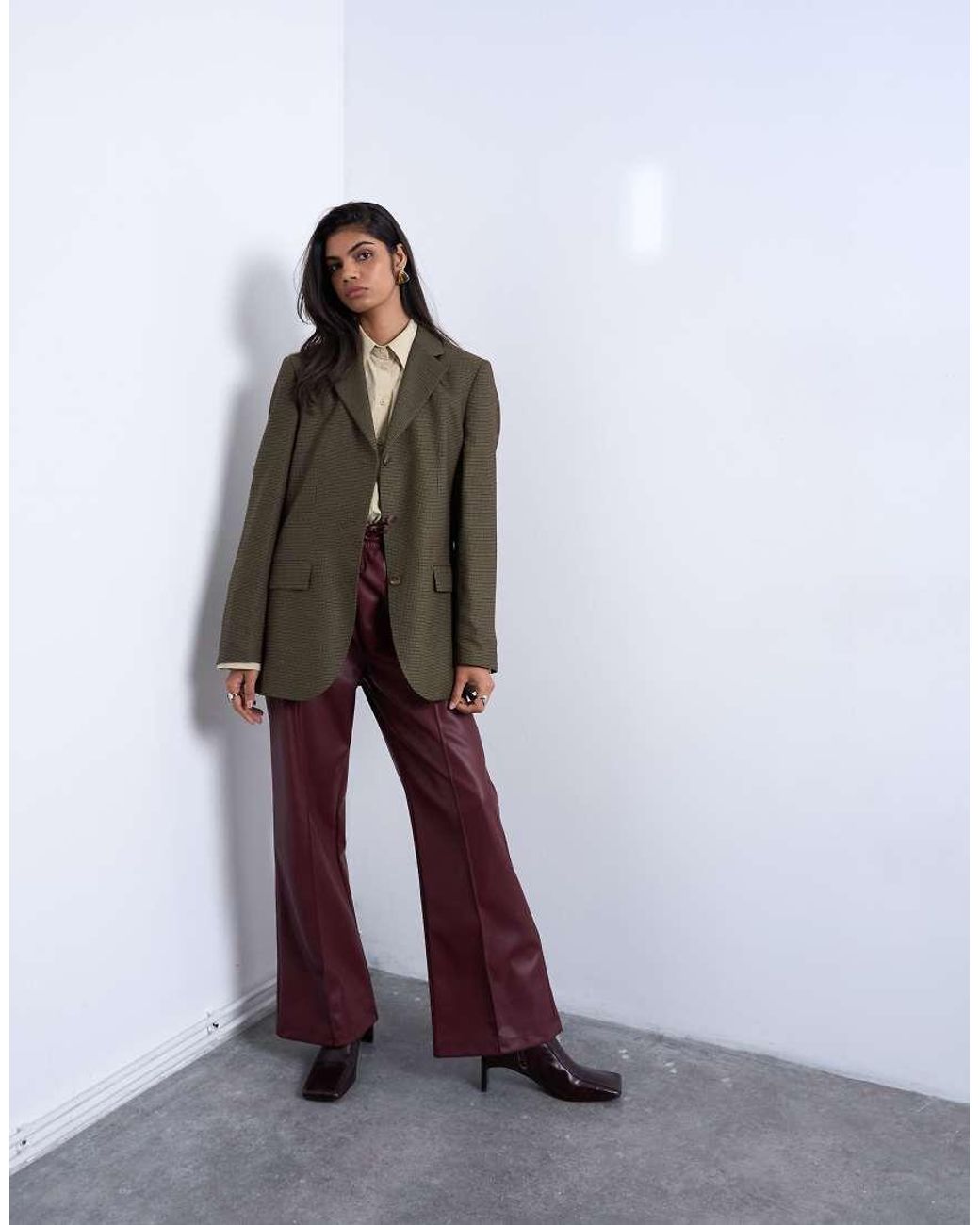 TOPSHOP Blazer Met 3 Knopen in het Brown