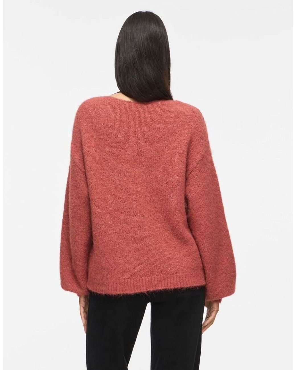 Vila Red Knitted Pullover