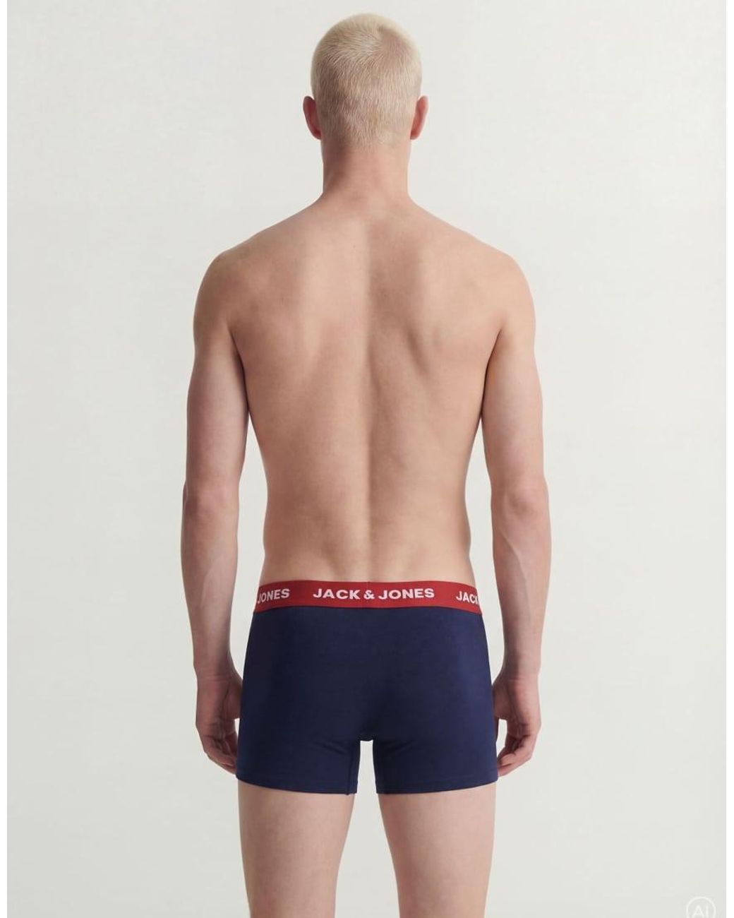 Jack & Jones Blue Solid 12 Pack Jersey Stretch Trunks for men