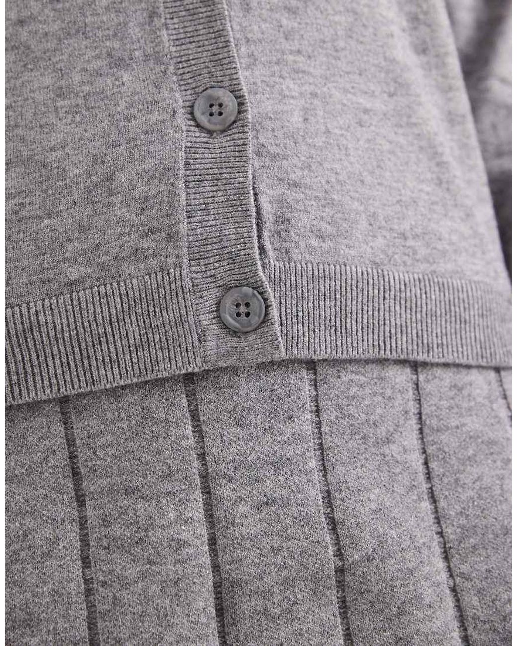 Object Gray Fine Gauge Cardigan