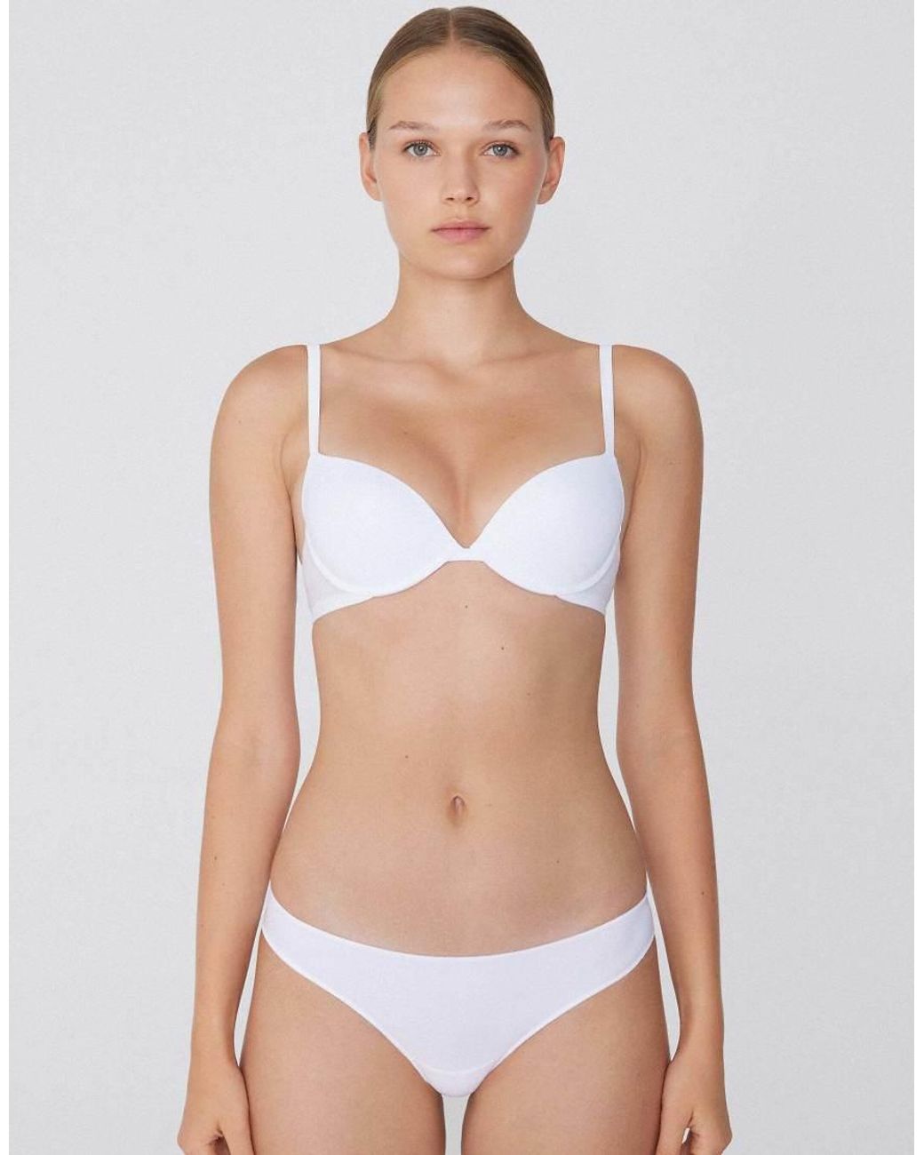 Tezenis White Moscow Microfibre Push-Up Bra
