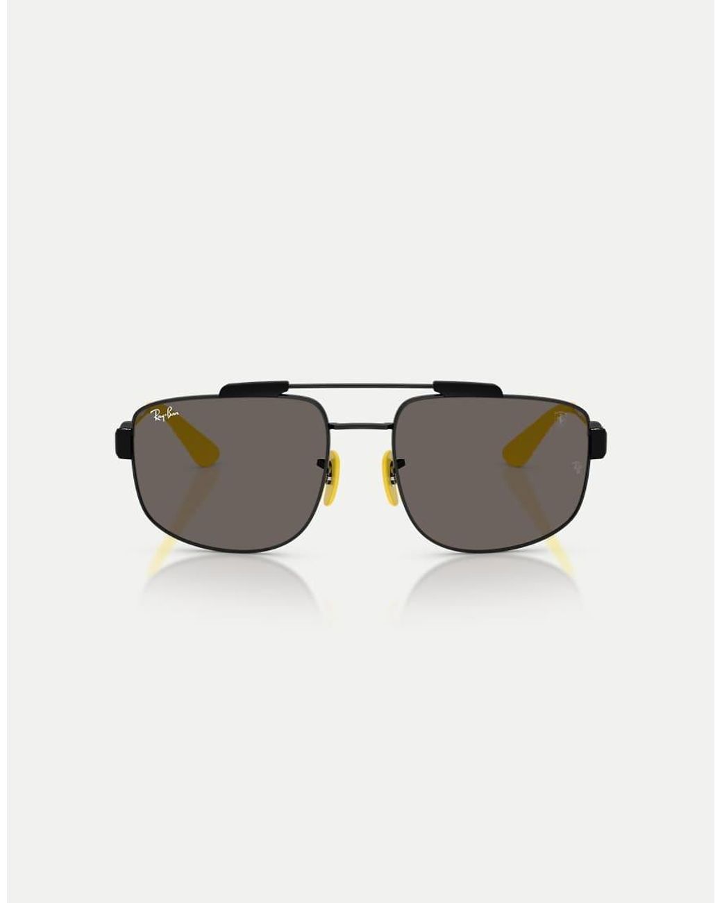 Ray-Ban Black Rb3789M Scuderia Ferrari Collection Square Sunglasses With Lens