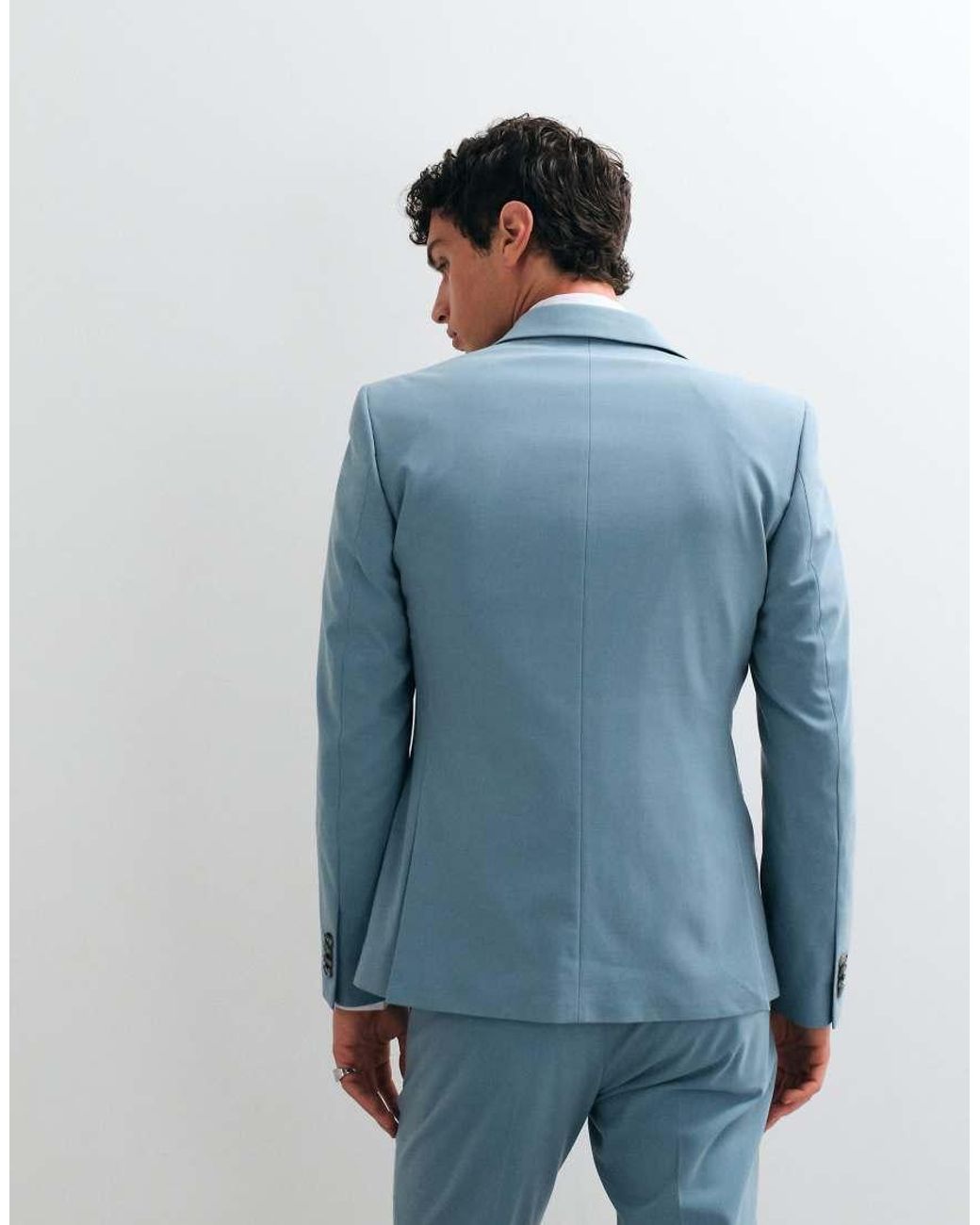 ASOS Blue Skinny Suit Jacket for men