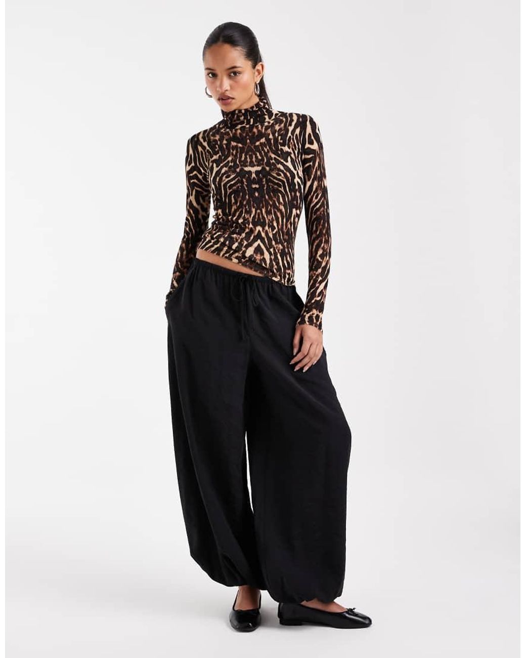 ASOS Brown Second Skin Sheer Knit Roll Neck