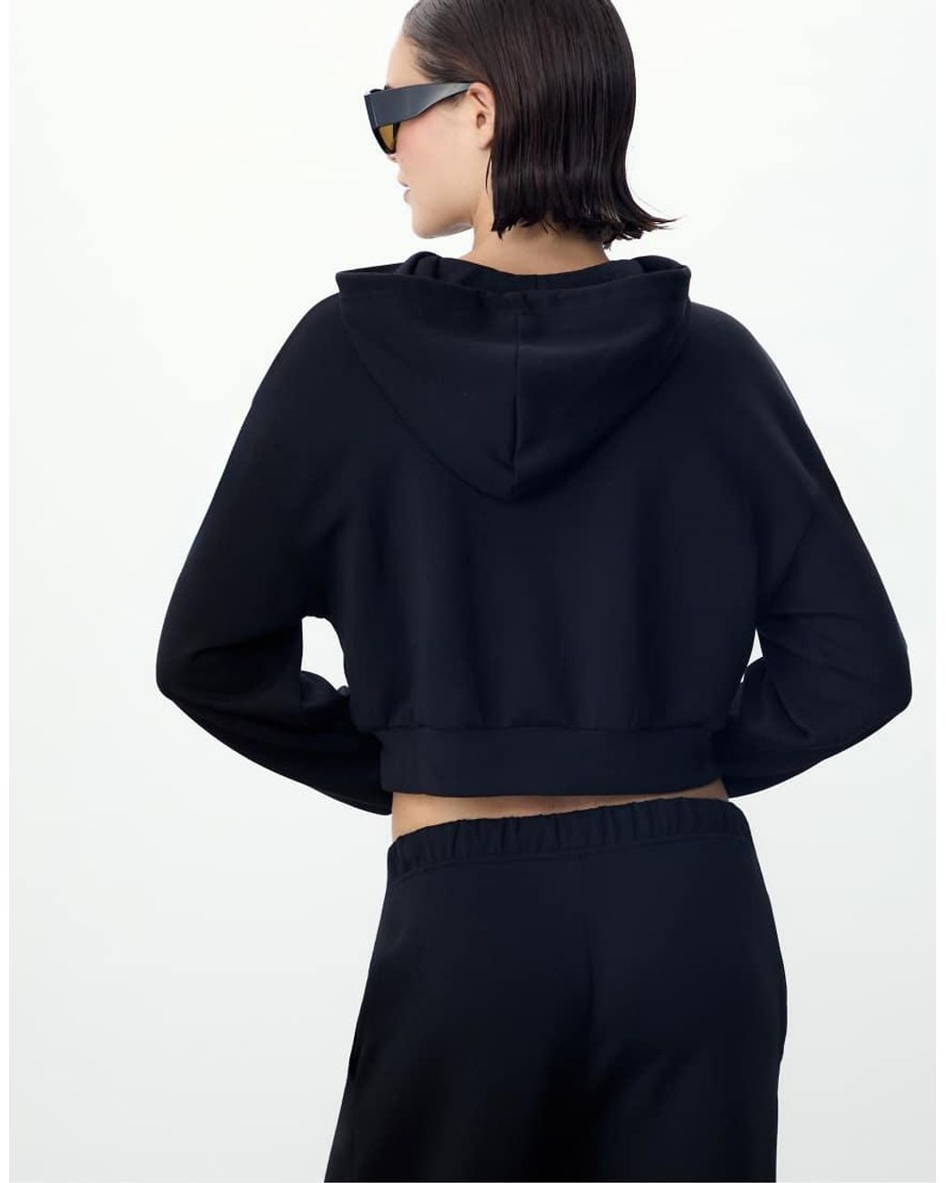 Stradivarius Black Hooded Jacket