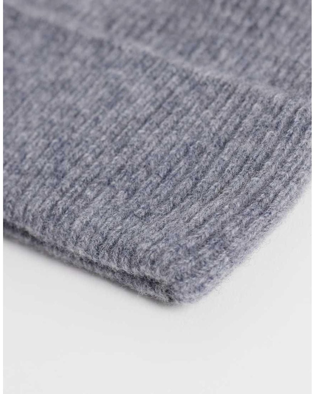 ASOS Gray Knitted Fine Gauge Wool Beanie