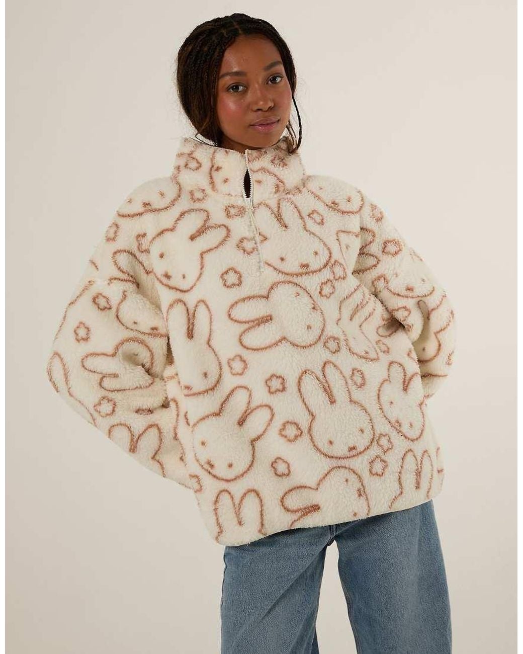 Skinnydip London Natural Miffy X Flower Fleece Jacket
