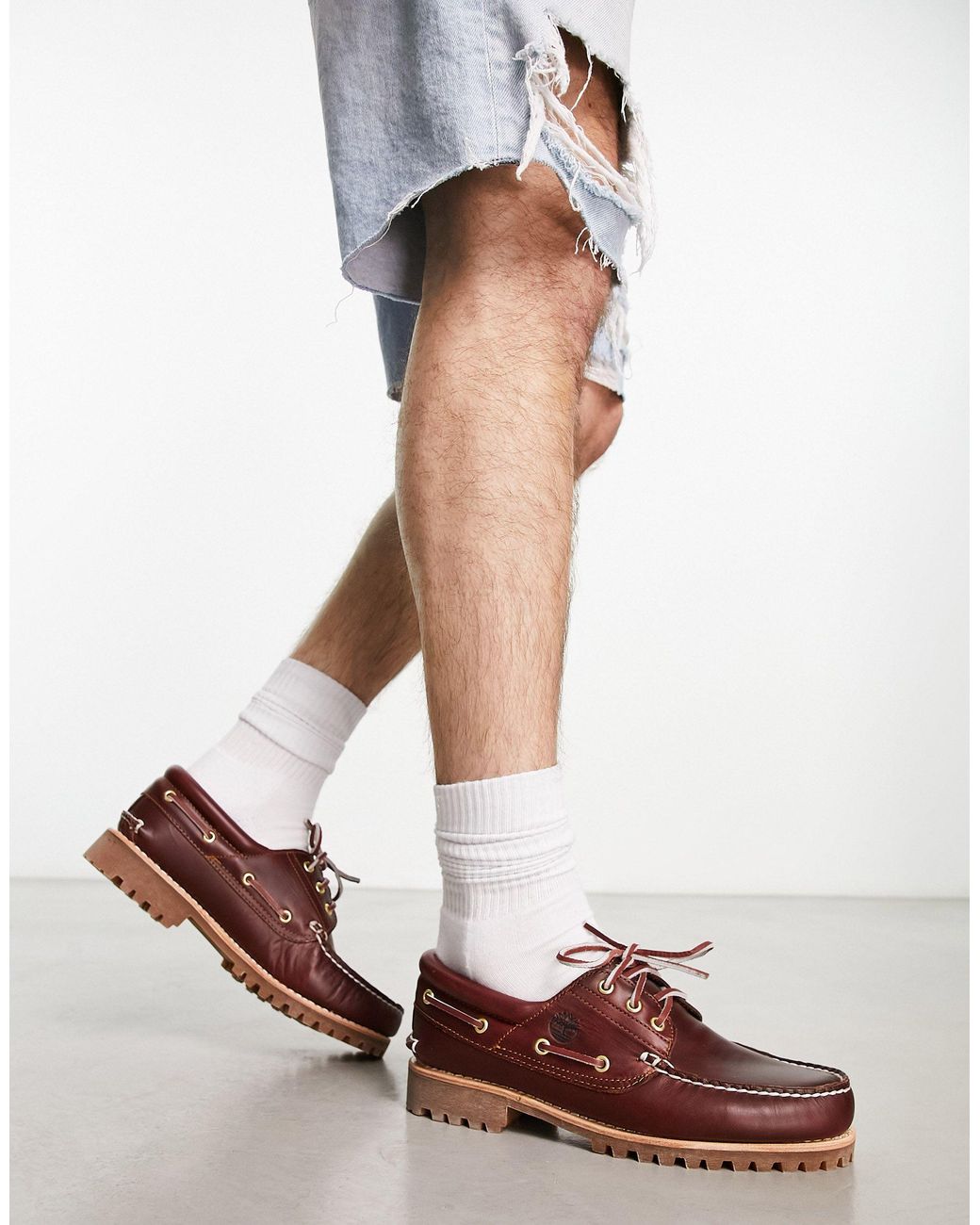 Timberland Authentics 3 Eye Classic Boat Shoes in White for Men | Lyst UK