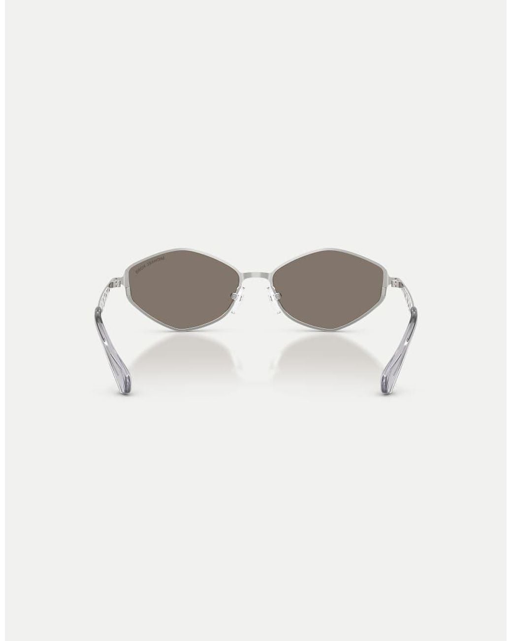 Michael Kors White Coast Irregular Sunglasses With Mirrored Lens