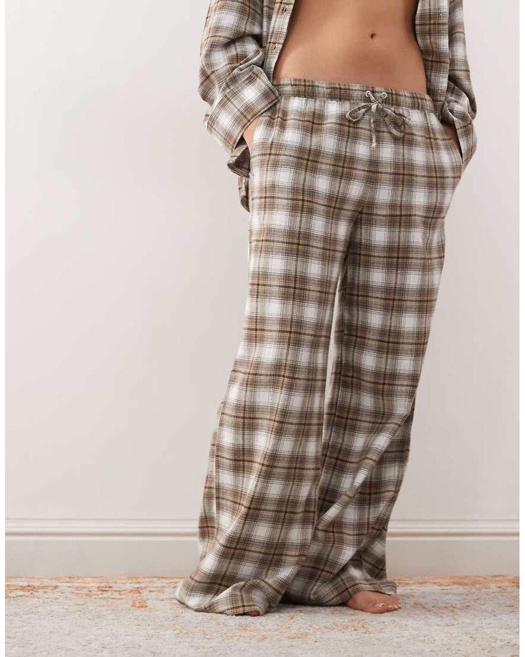Weekday Natural Co-Ord Lounge Flannel Trousers