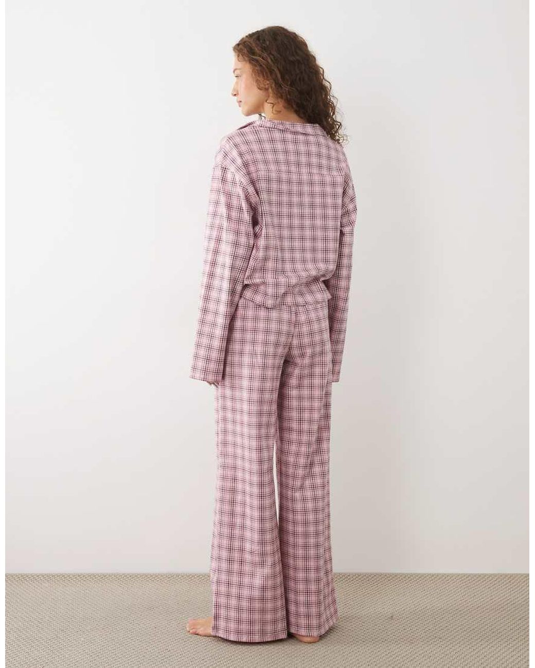 Cotton On Pink Dreamy Soft Pyjama Boxy Shirt And Flare Trouser