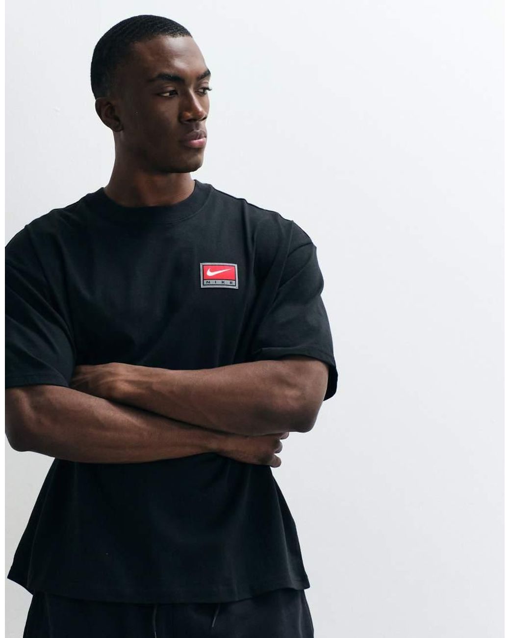 Nike Blue Retro Logo Boxy Oversized T-shirt for men