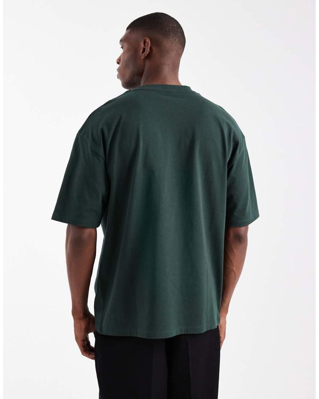 ASOS Green Heavyweight Oversized T-shirt for men