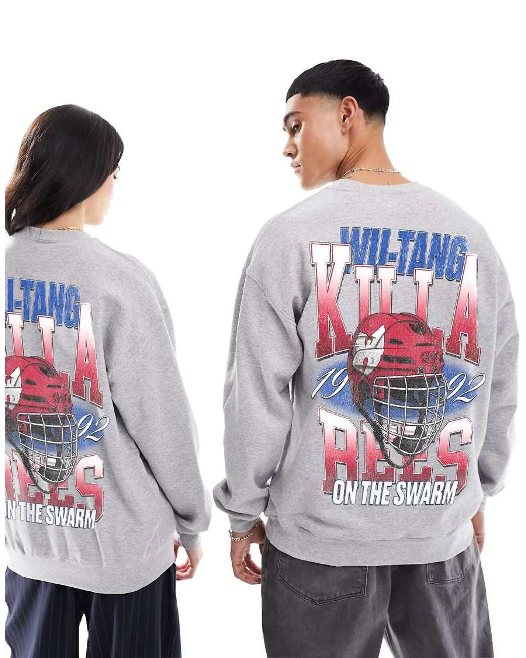 PRNT Pink X Wu-Tang Clan Hockey Relaxed Fit Sweatshirt