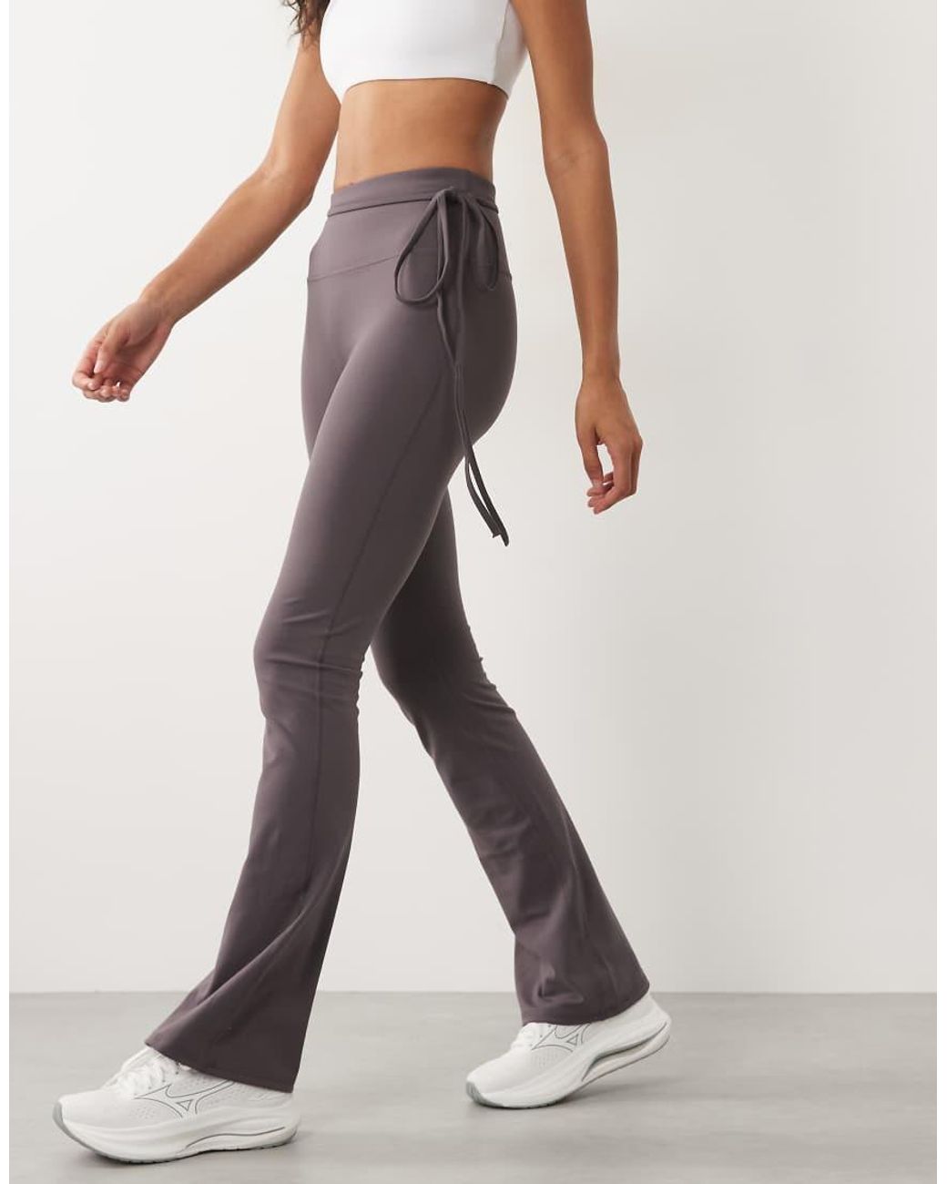 4505 Natural Soft Touch Kick Flare Yoga Legging With Tie Waist Detail