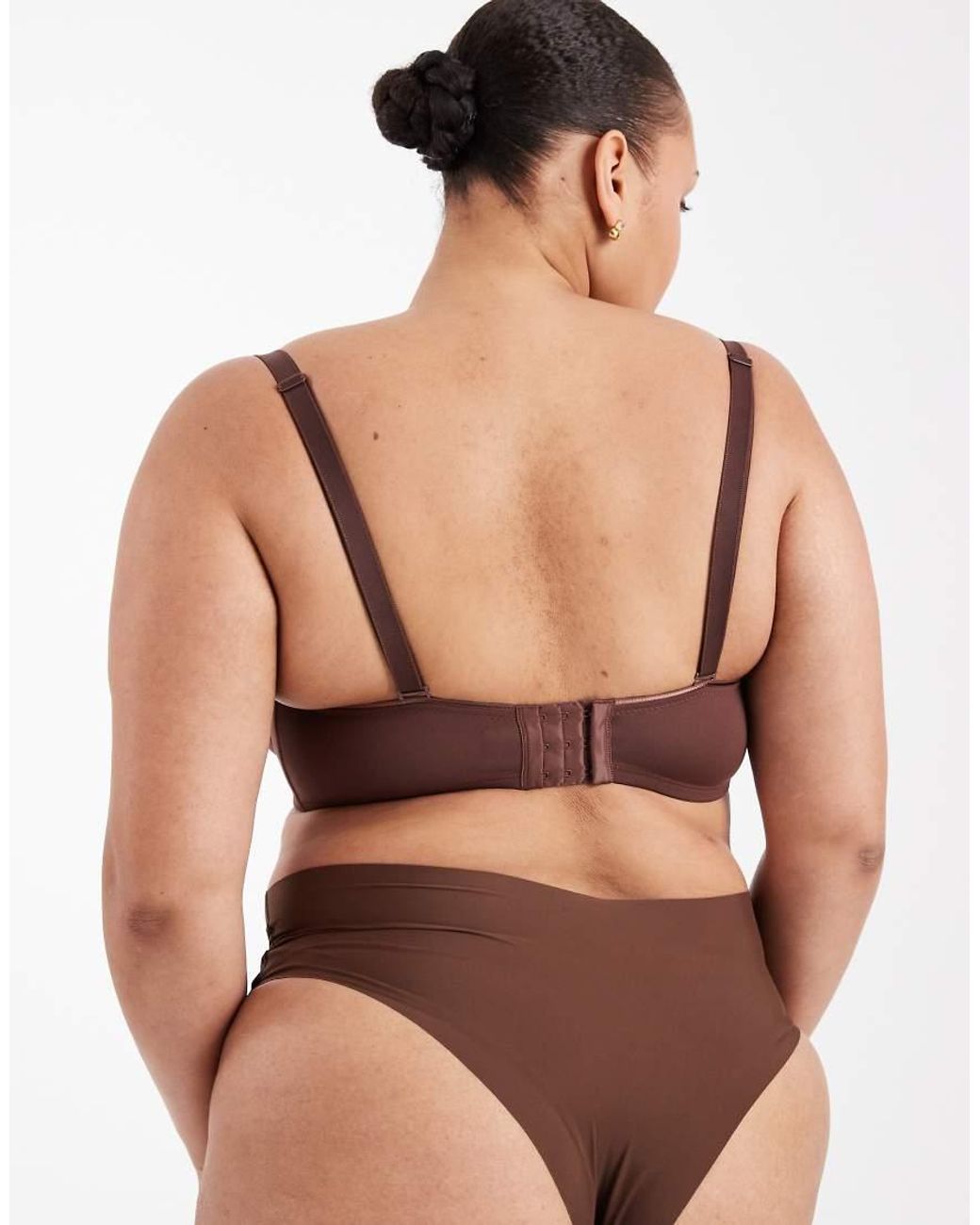 ASOS Brown Asos Design Curve Moulded Multiway Underwired Bra