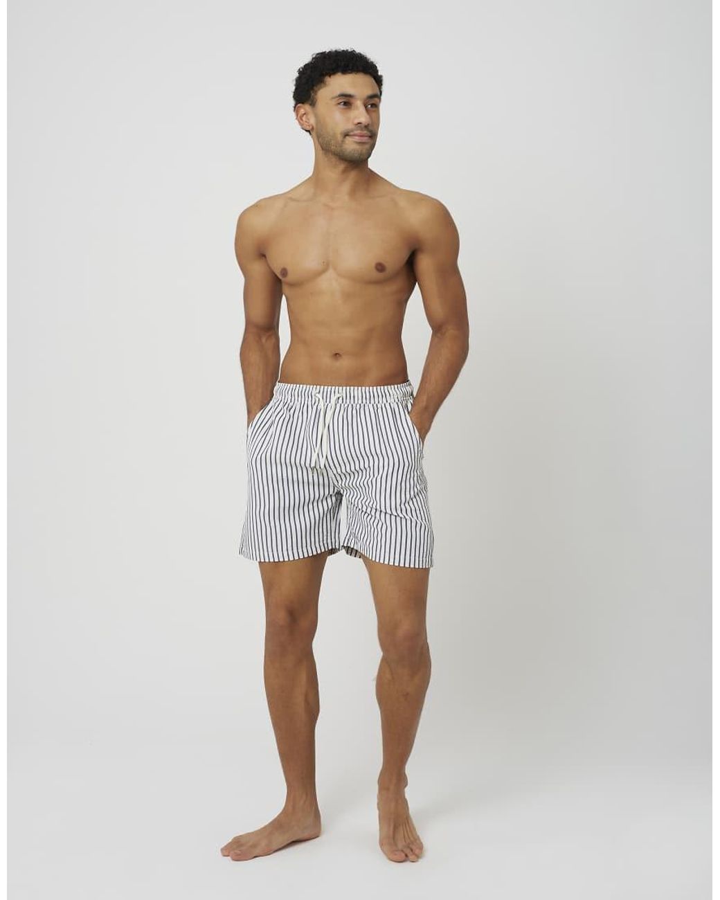 Brave Soul Blue Elasticated Swimshorts for men
