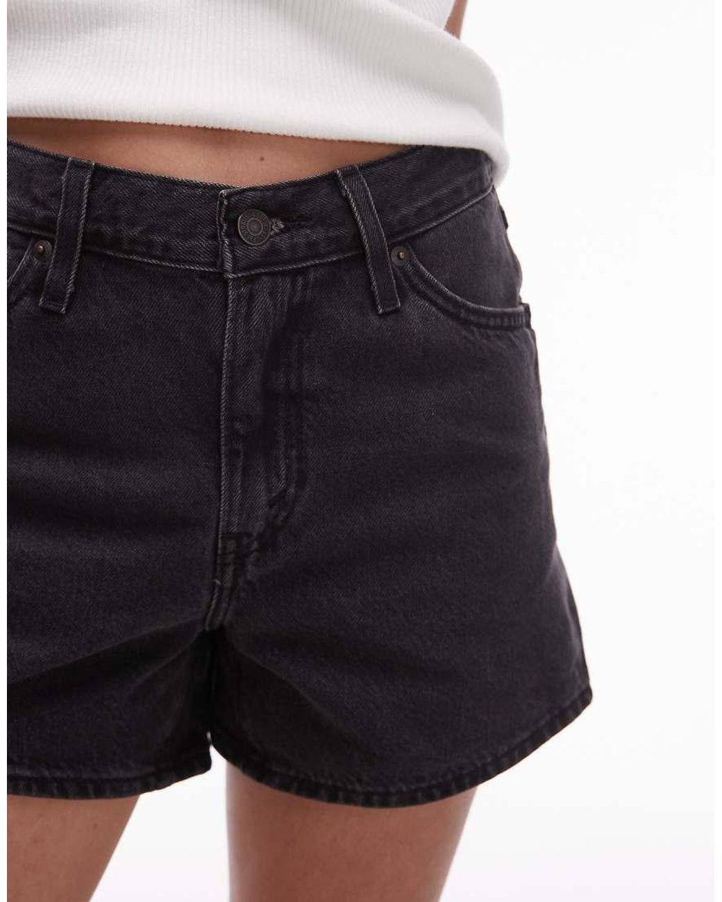 Levi's Black 80s Mom Shorts