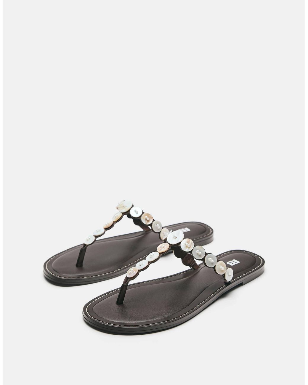 Pull&Bear Gray – flache sandalen