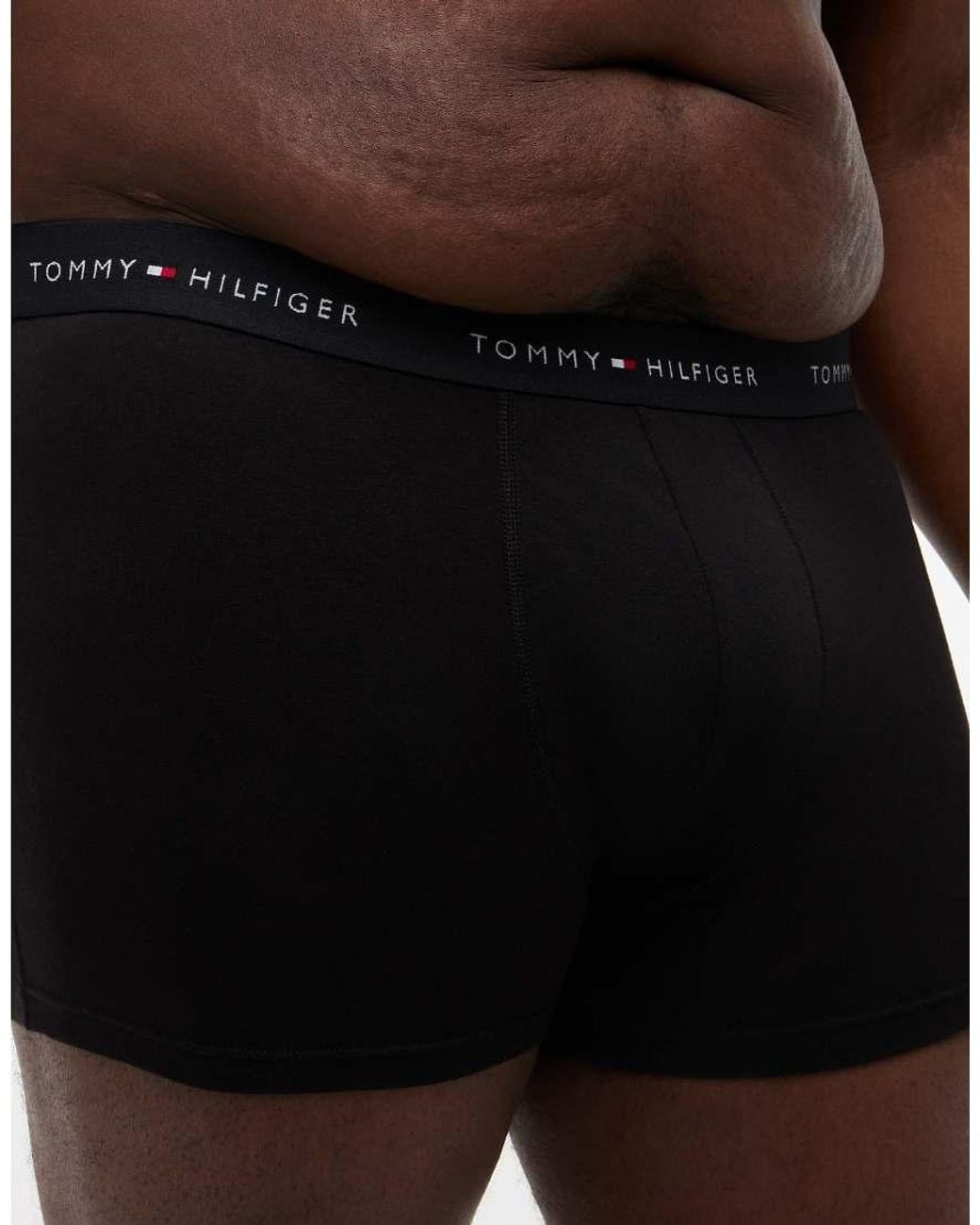 Tommy Hilfiger Black Signature Cotton Plus 3-pack Trunks for men