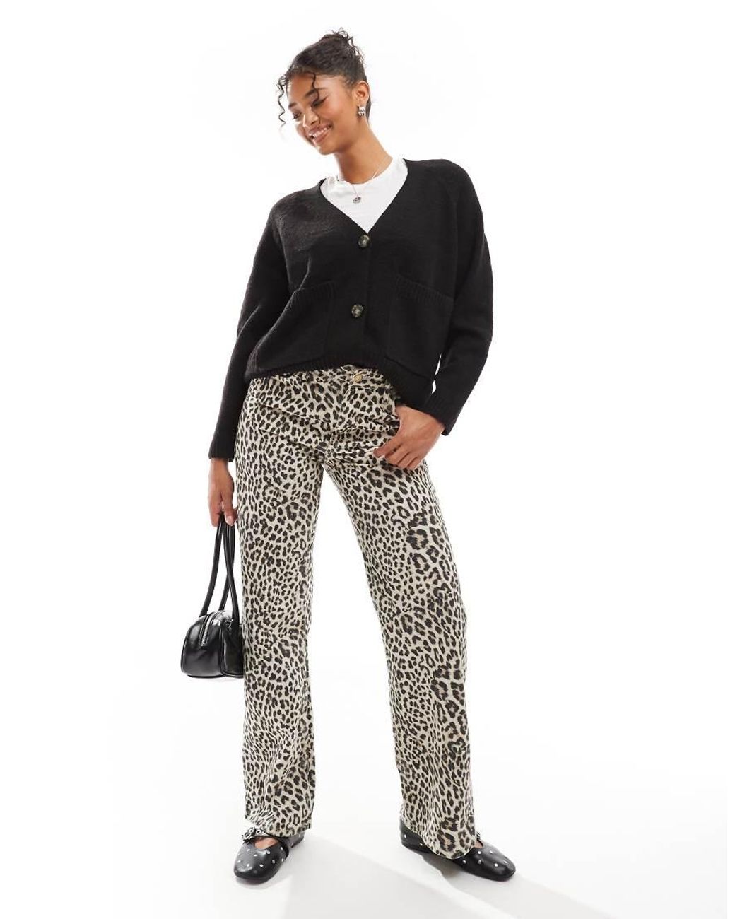 Vero Moda Black Boxy Knitted Cardigan With Pockets