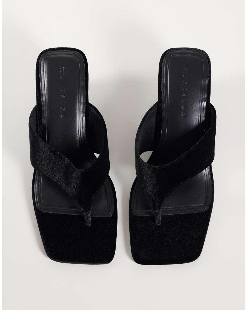 ASOS White Hiccup Toe-thong Wedges
