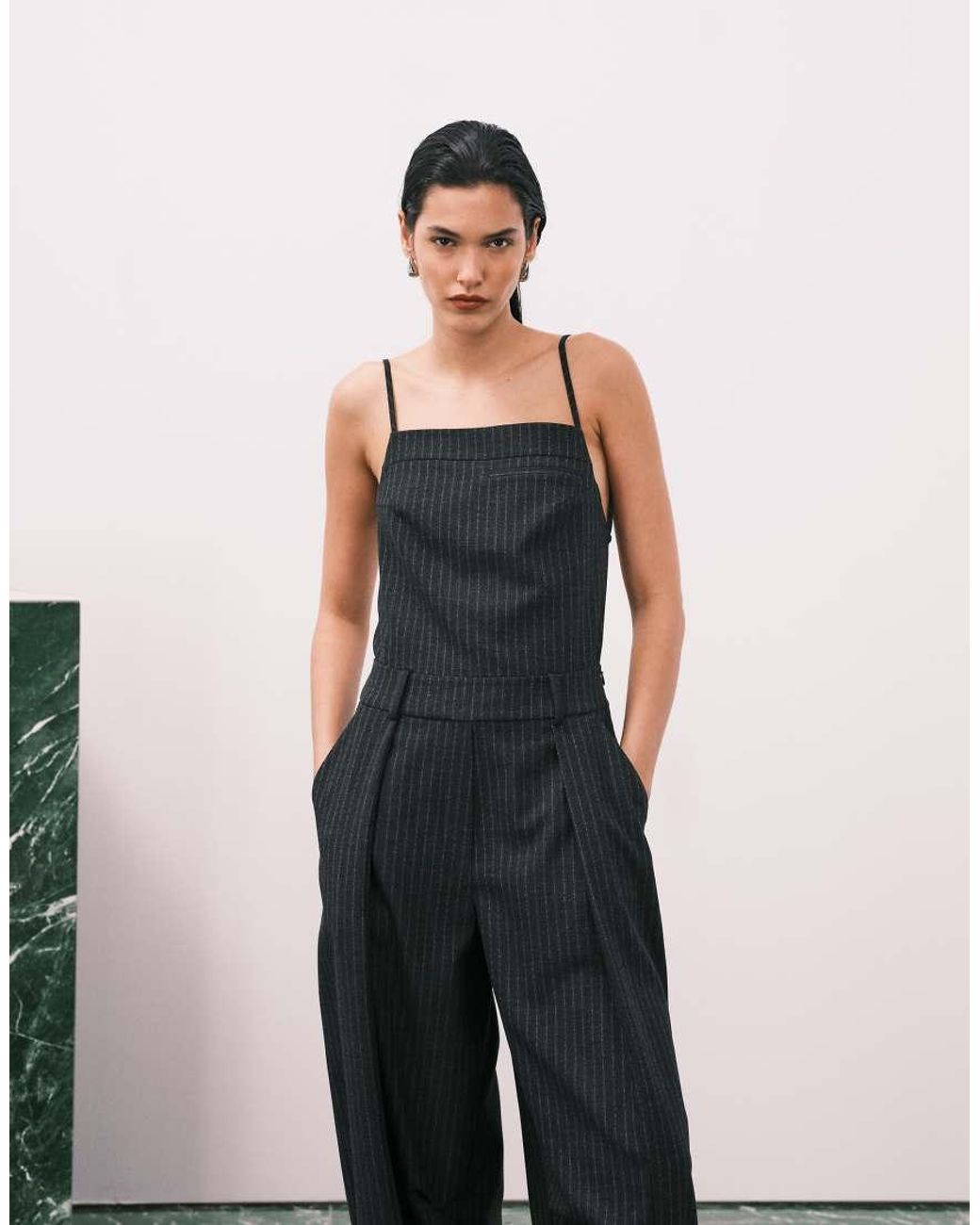 ASOS White Tailored Low Back Dungaree