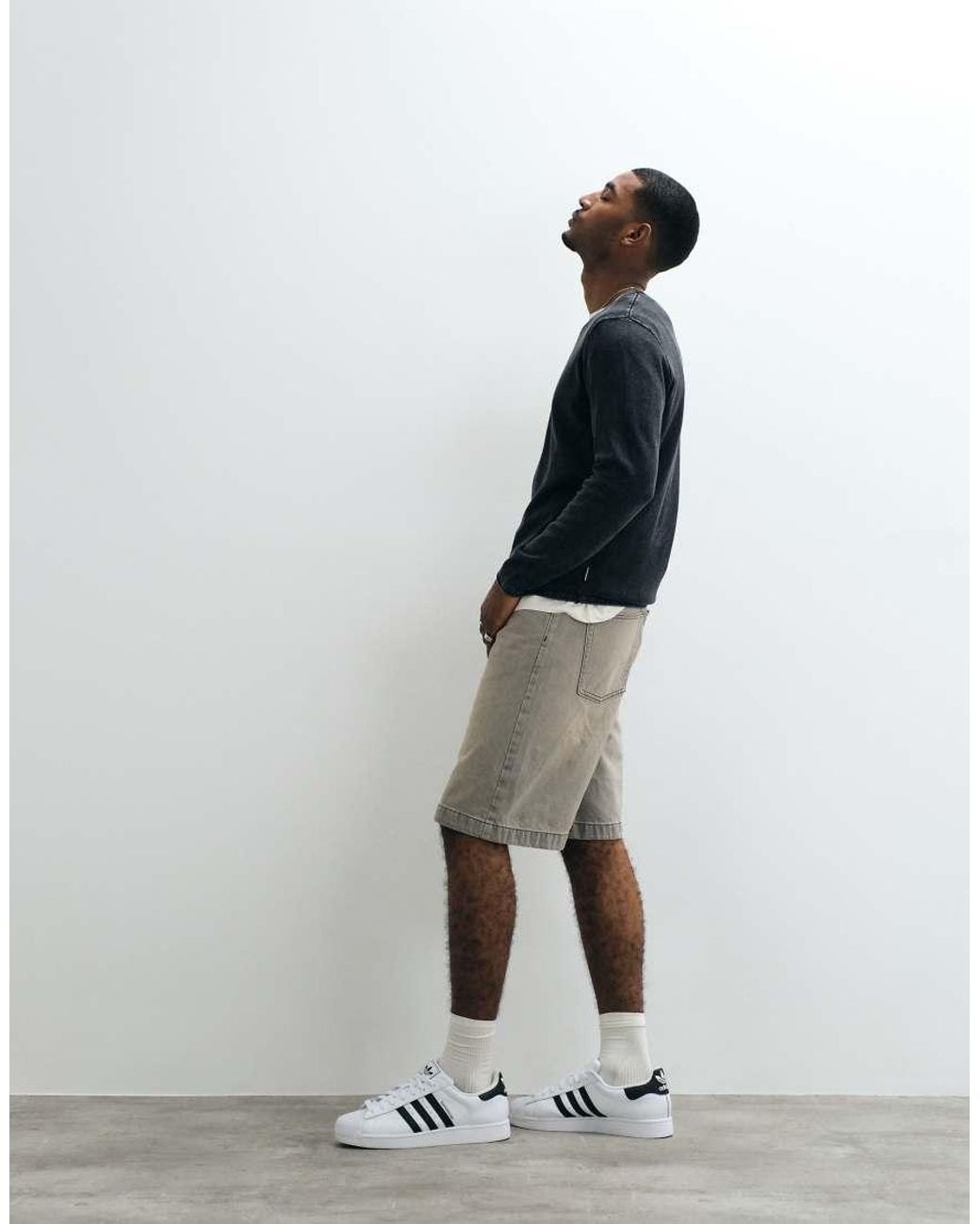 JJ Rebel Blue Crew Neck Fine Jumper for men