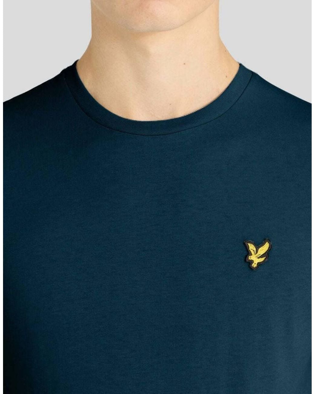 Lyle & Scott Blue Ss T-Shirts Plain T-Shirt for men