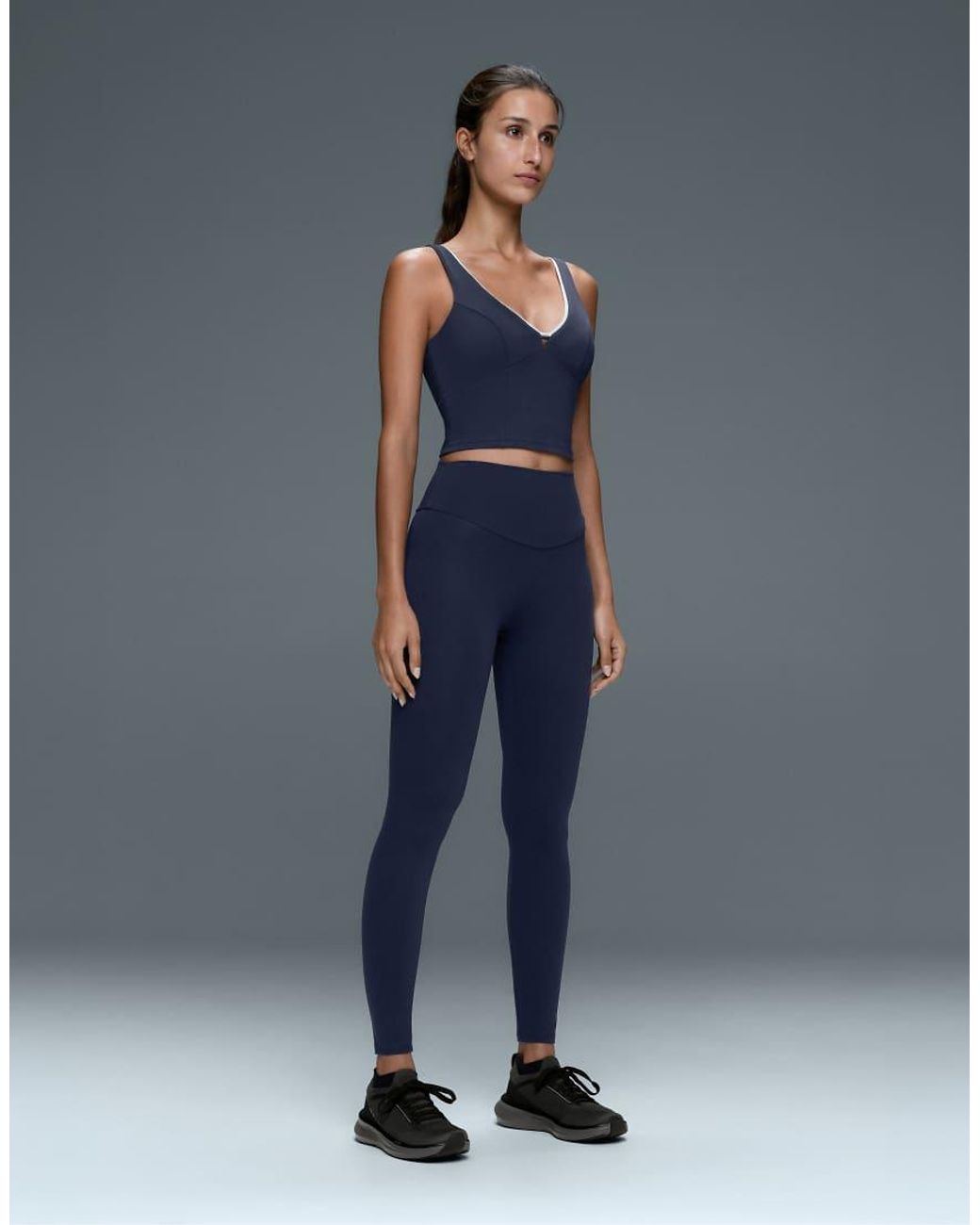 Oysho Blue Comfortlux V-Neck Strappy Tank Top