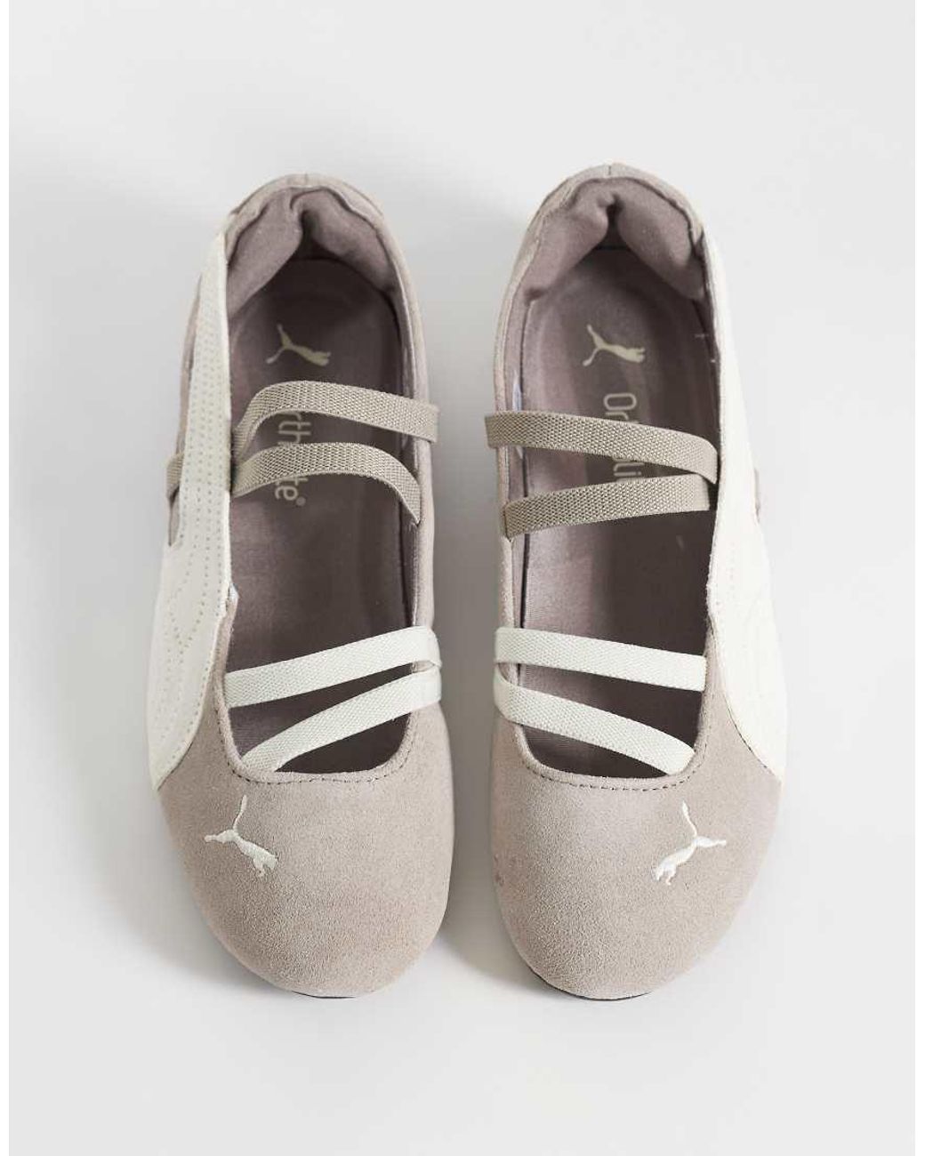 PUMA White Speedcat Ballet Flats