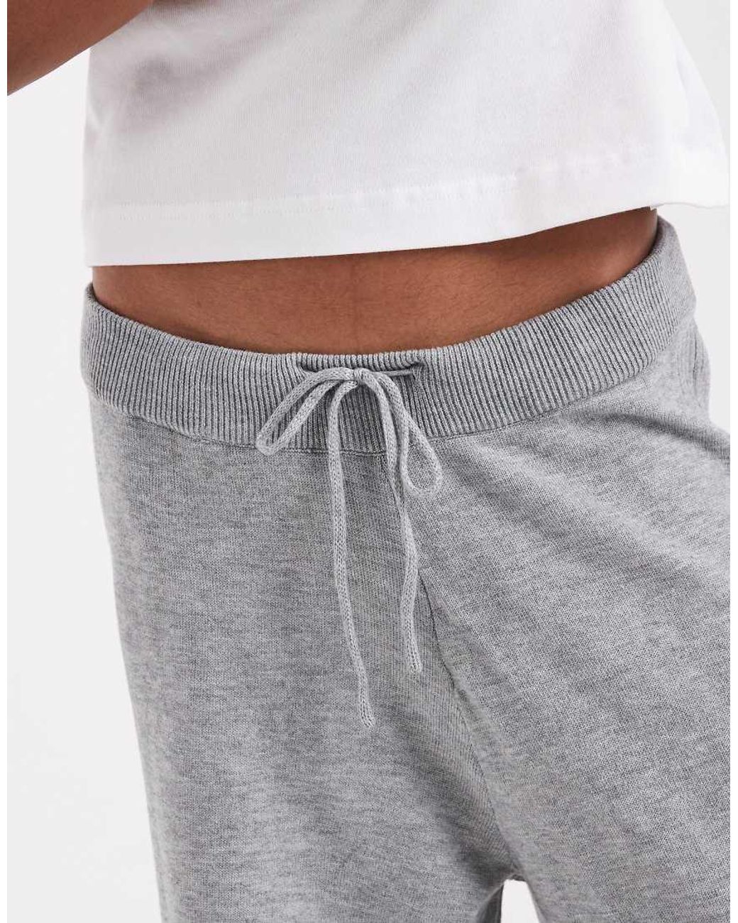 ONLY White Wide Leg Knitted Trousers