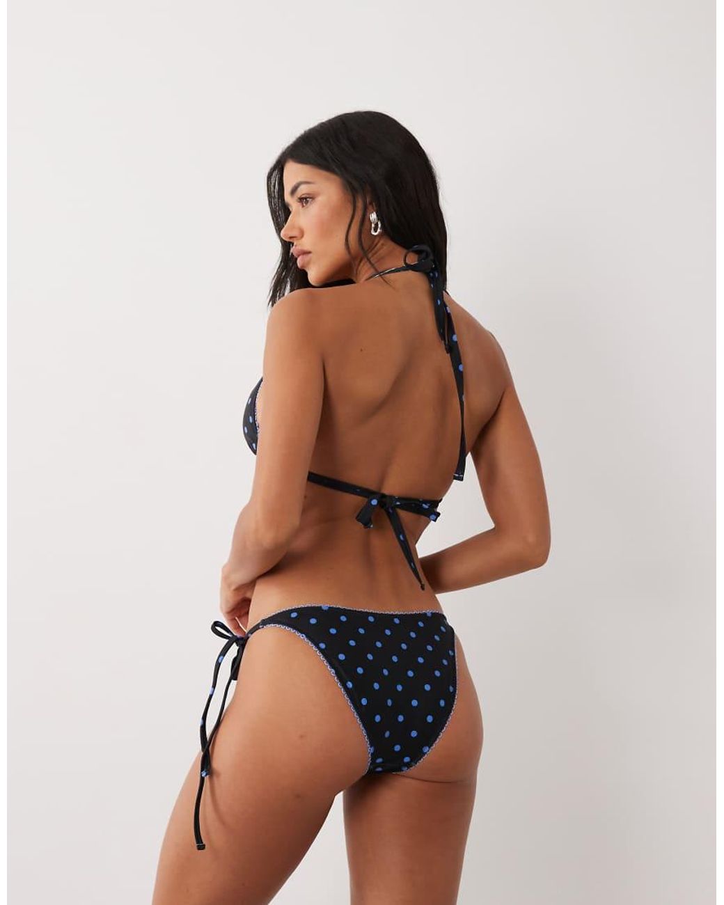 Peek & Beau Brown Tie Side Bikini Bottom With Bow Detail