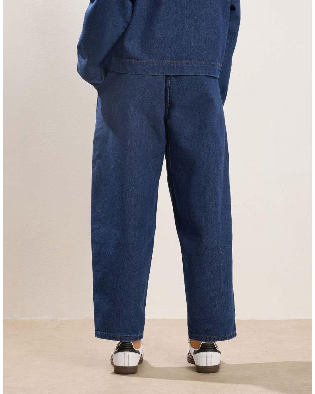 PixieGirl Blue Petite Pull On Barrel Jeans