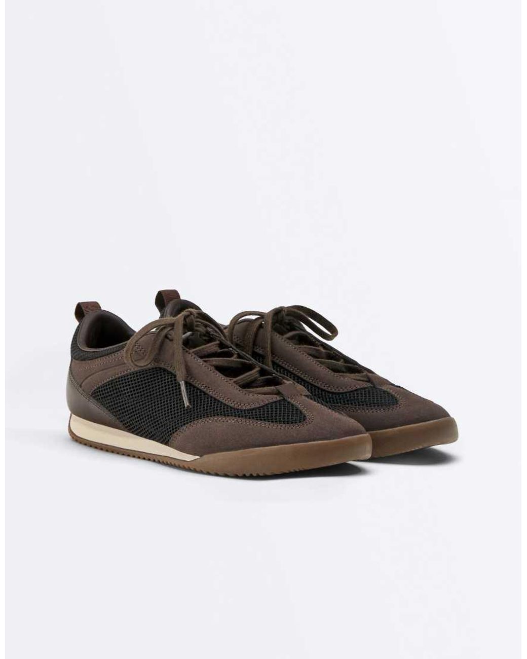 Oysho Black Combined Mesh Sport Shoe