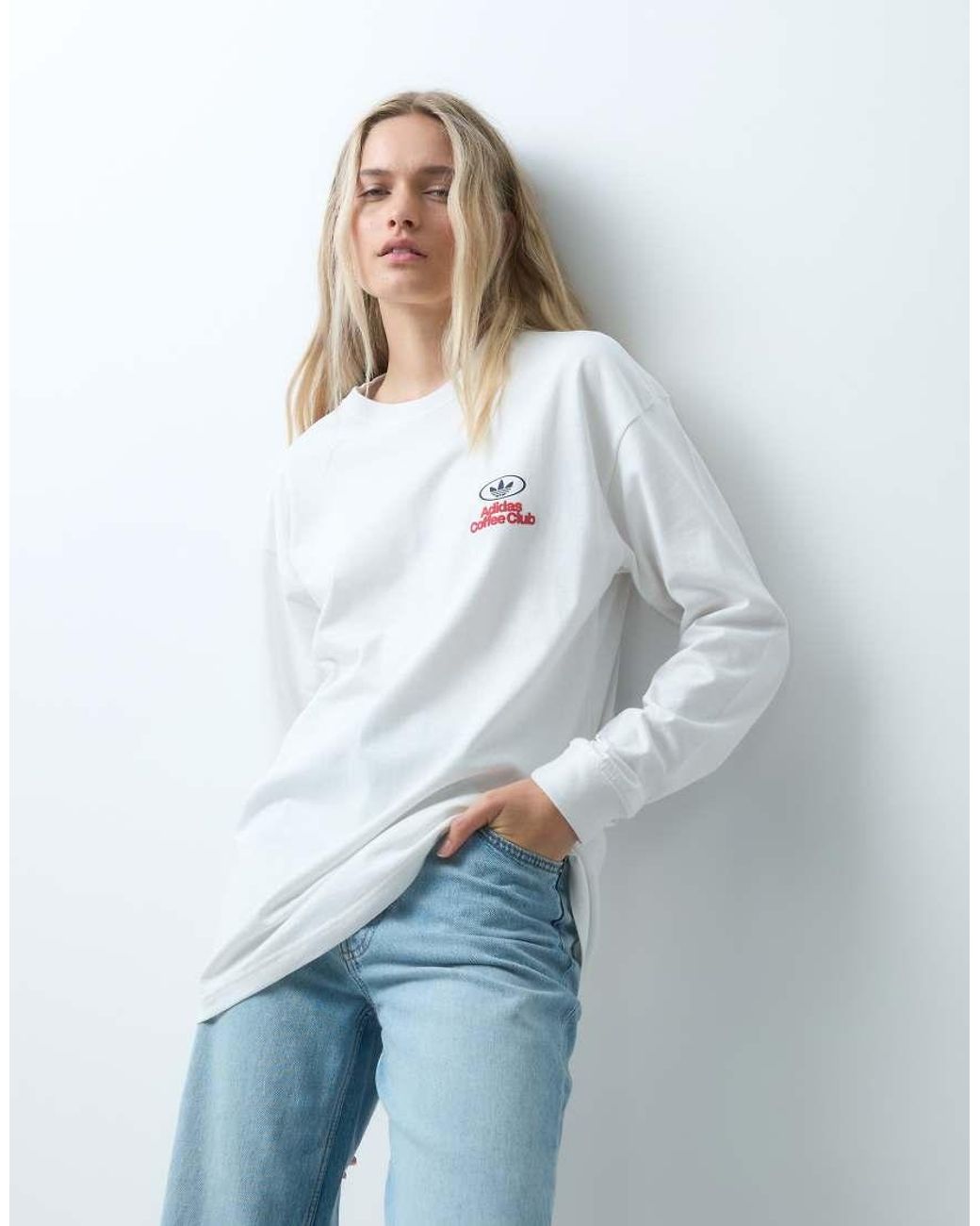 Adidas Originals White Coffee Club Long Sleeve T-shirt