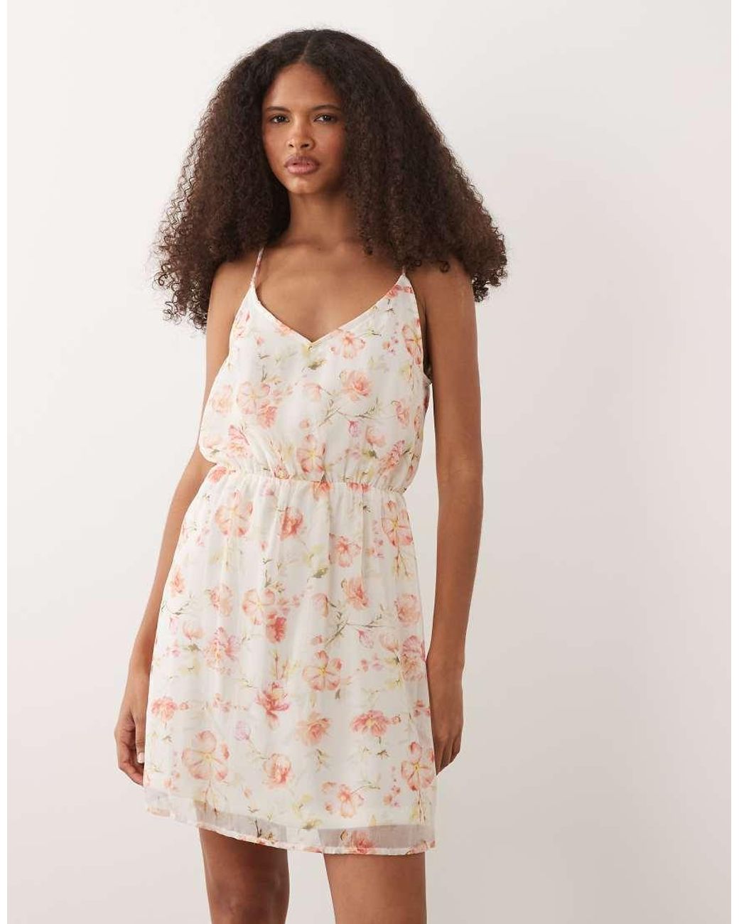 Vila Natural Woven Cami Mini Dress