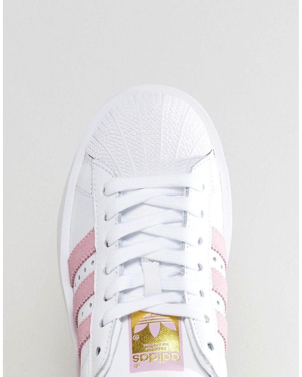 superstar white pink