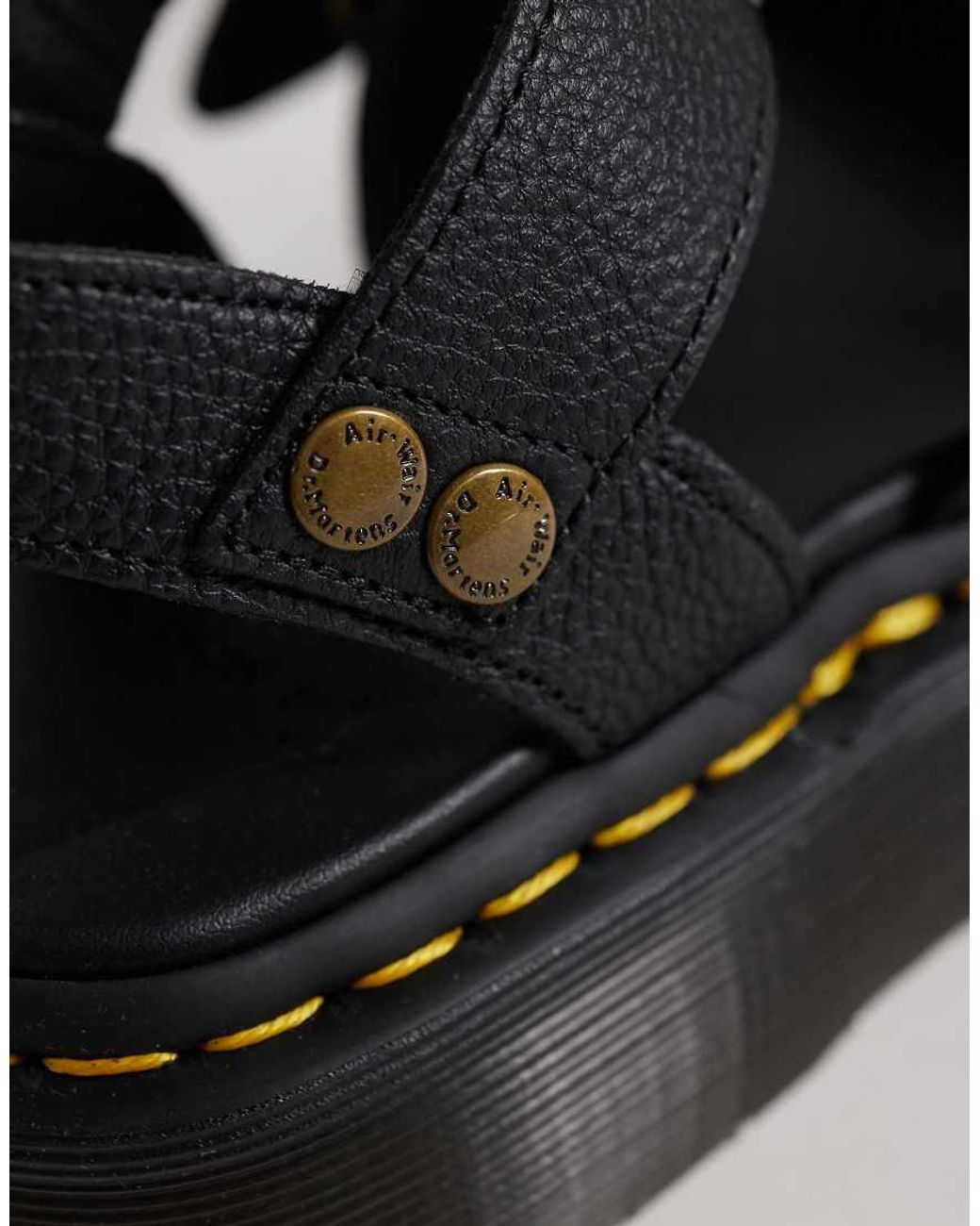 Dr. Martens Black Gryphon Quad Sandals