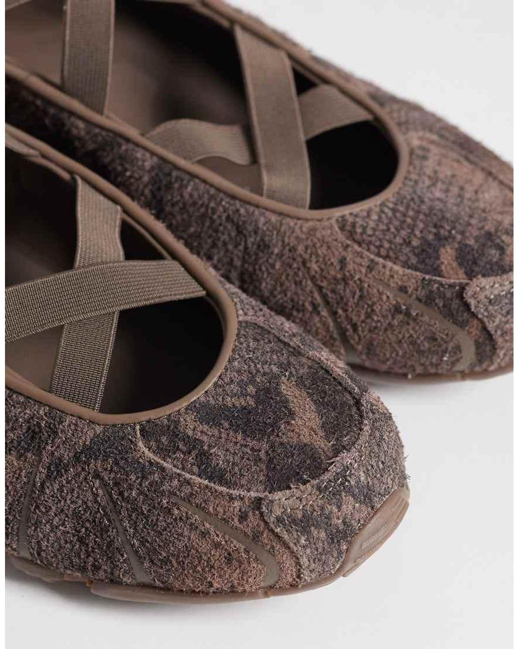 Adidas Originals Brown Ghostsprint Ballet Flat