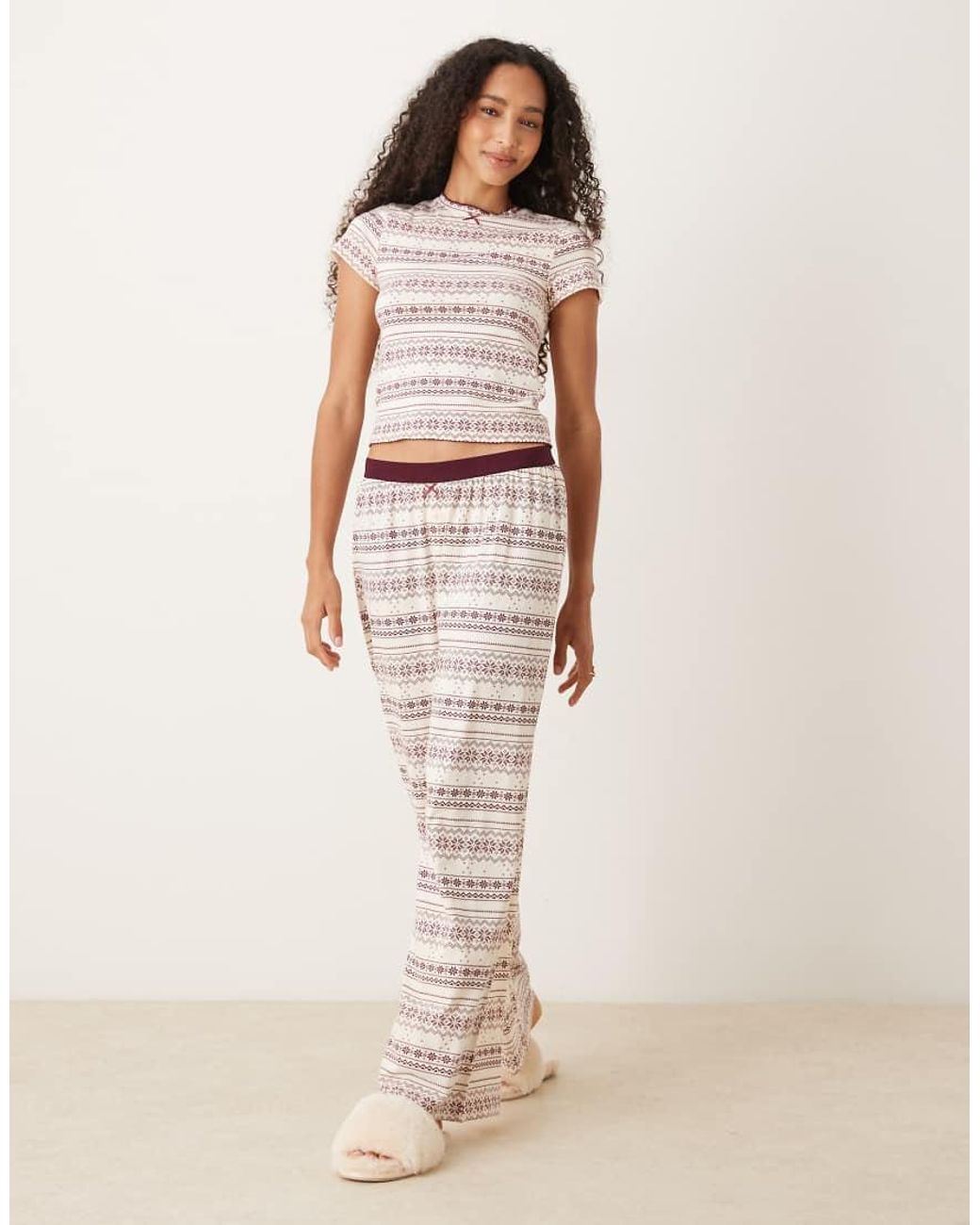 ASOS Natural Mix & Match Pyjama Trouser