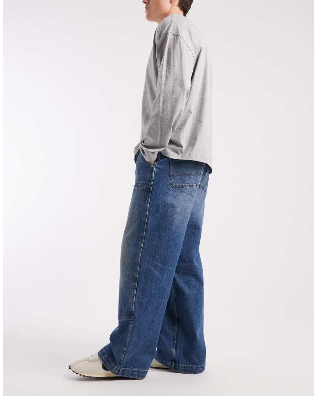 Cotton On Blue Super baggy Jeans for men