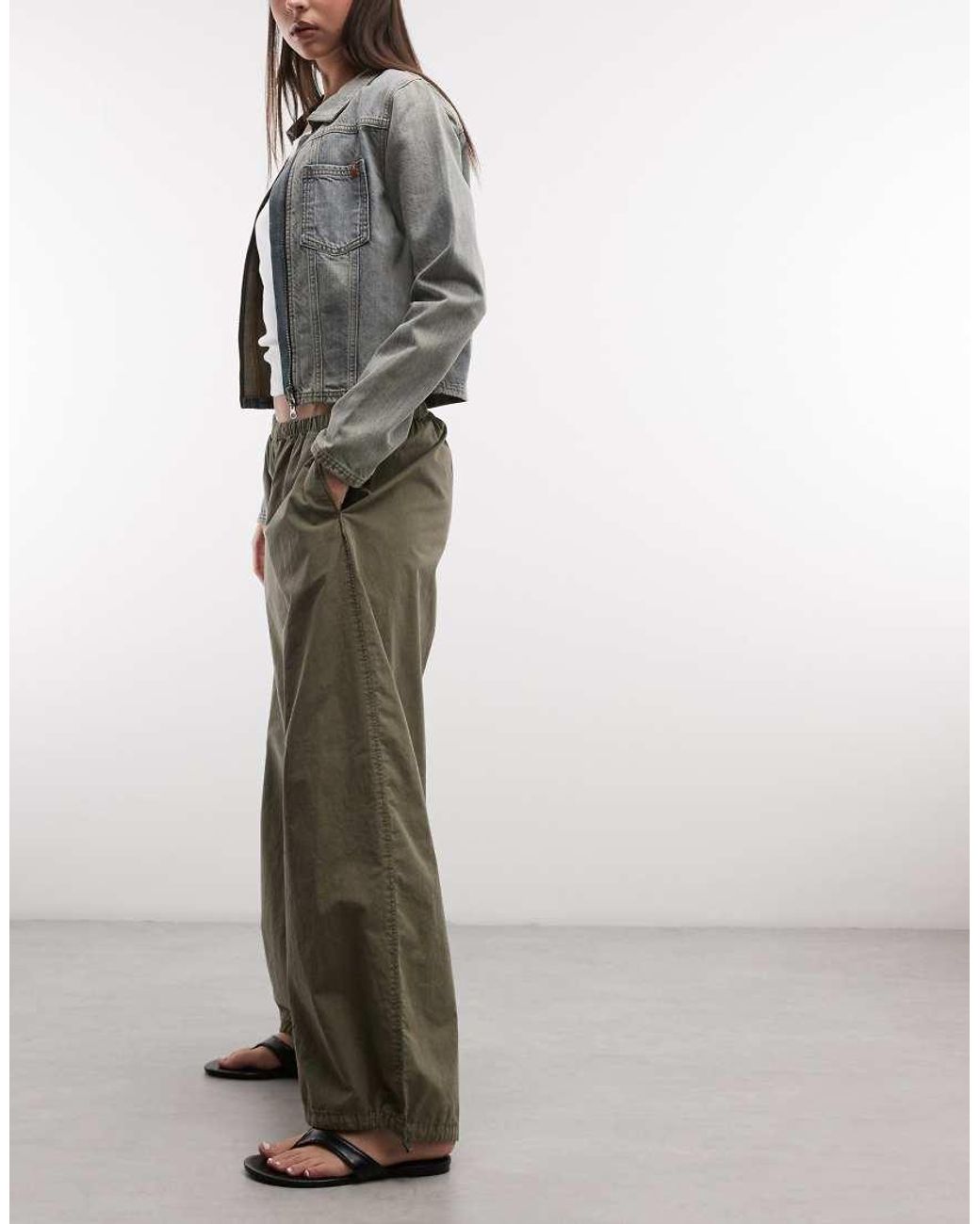 Weekday White Ripstop Oversized Drawstring Pants