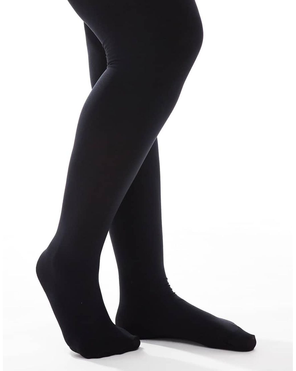 ASOS Black Asos Design Curve 2 Pack 90 Denier Super Stretch Tights
